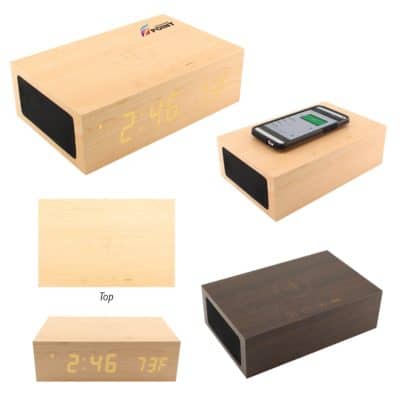 BlueSequoia Alarm Clock With Qi Charging Station And Wireless Speaker-1