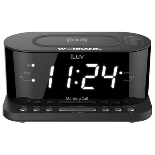 iLuv® Qi Wireless Charger / LED Alarm Clock-2
