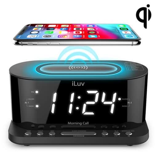 iLuv® Qi Wireless Charger / LED Alarm Clock-6