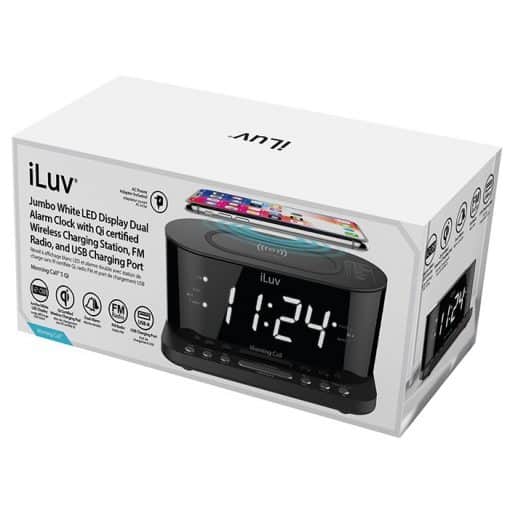 iLuv® Qi Wireless Charger / LED Alarm Clock-9