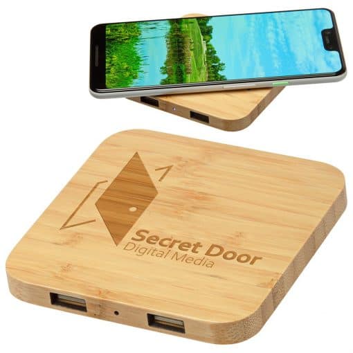Panda Bamboo 5W Wireless Charger with Dual USB Ports-2