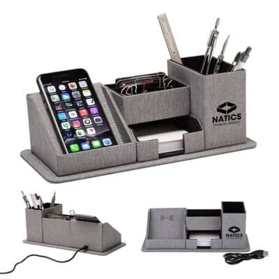 Amridge Wireless Charging Desk Organizer-1