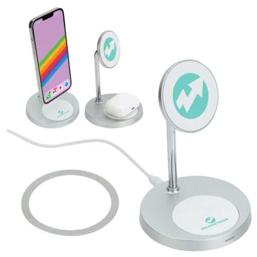 MagPort Magnetic Wireless Charging Stand with Additional 5W Base Charger