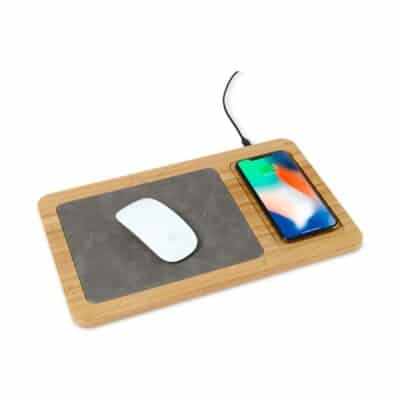 Auden Bamboo Wireless Charging Mouse Pad - Bamboo