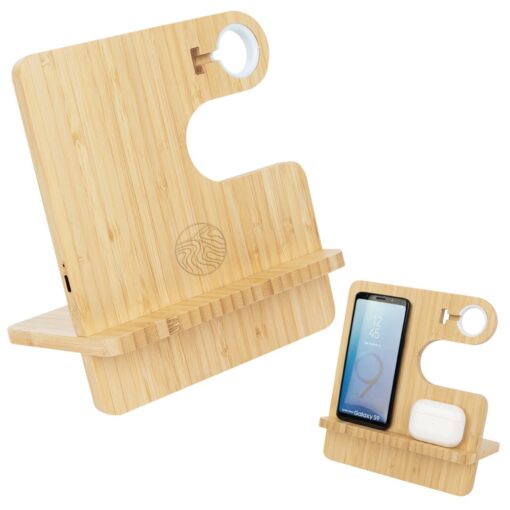 3-In-1 Bamboo Wireless Charger