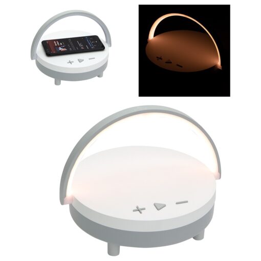 Archway Wireless Speaker with 5W Wireless Charger + Touch Light-2