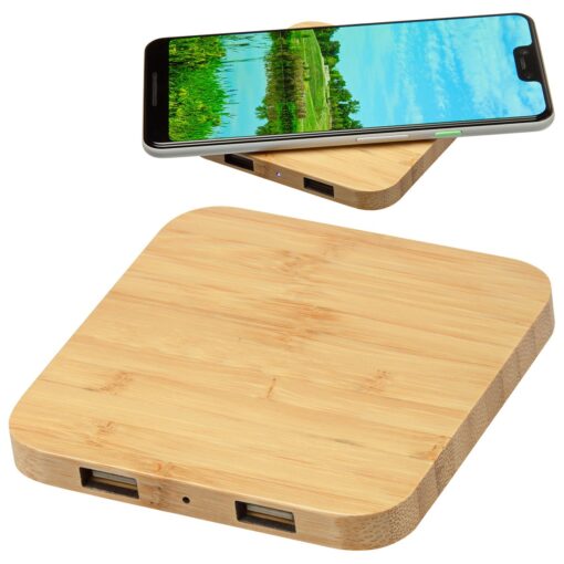 Panda Bamboo 5W Wireless Charger with Dual USB Ports-4