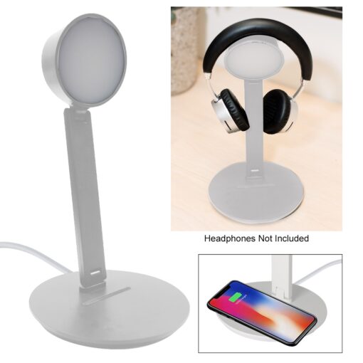 Vanity Light Wireless Charger With Headphone Stand-4
