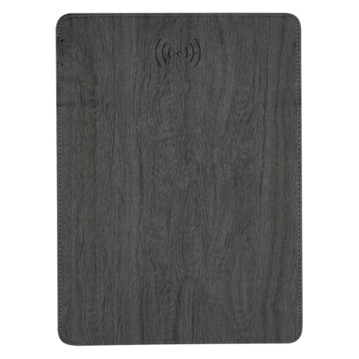 Woodgrain Wireless Charging Mouse Pad With Phone Stand-8
