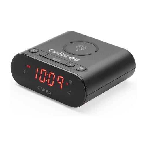 Timex Wireless Charging Dual Alarm Clock - Black-2