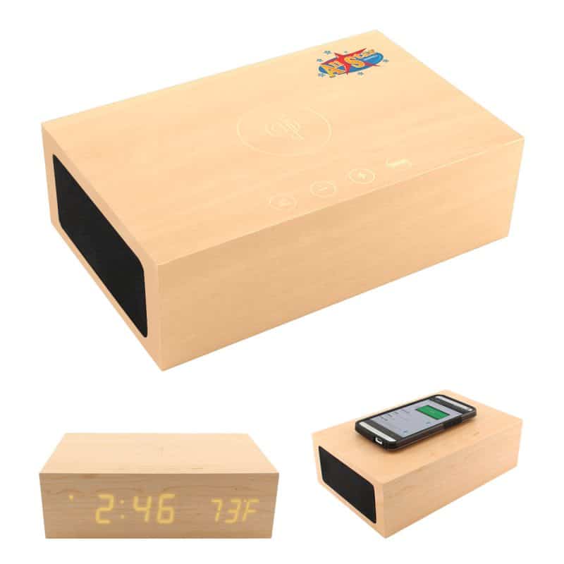 Custom Bluesequoia Alarm Clock With Qi Charging Station And Wireless Speaker - 2