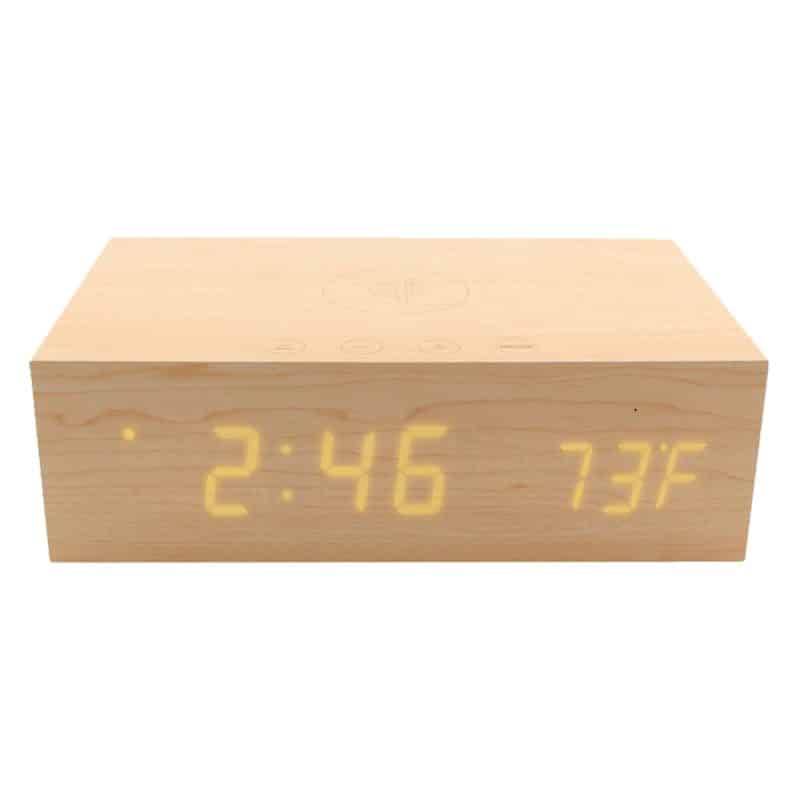 Custom Bluesequoia Alarm Clock With Qi Charging Station And Wireless Speaker - 4