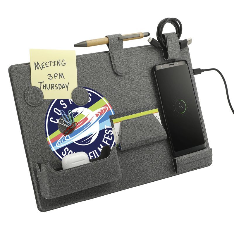 Custom MagClick™ Fast Wireless Charging Desk Organizer - 3