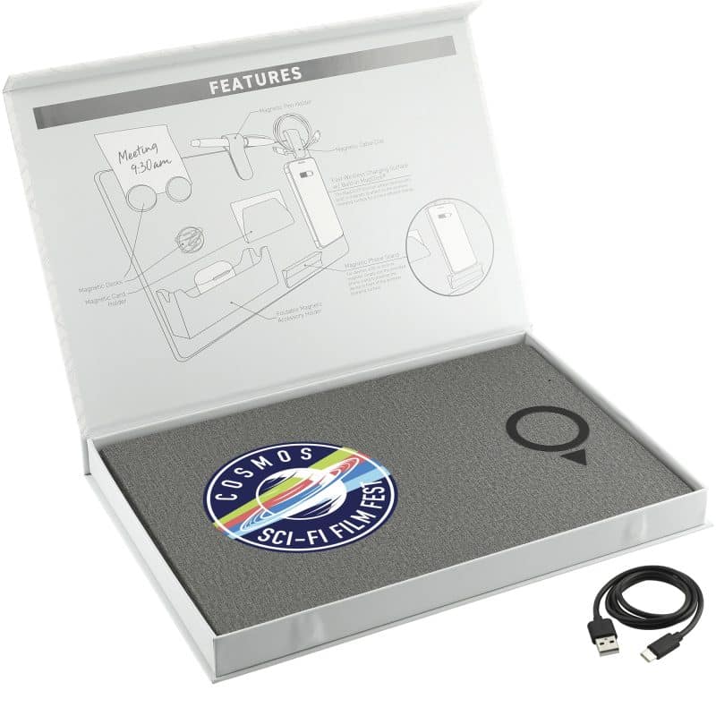 Custom MagClick™ Fast Wireless Charging Desk Organizer - 4