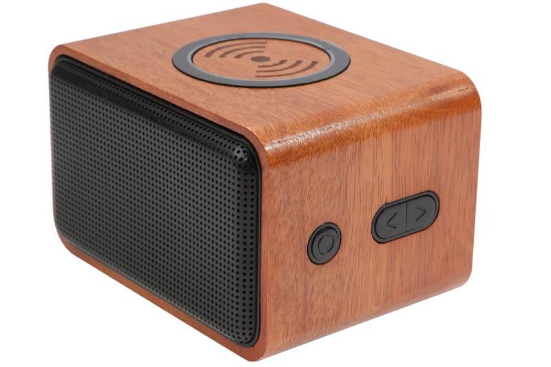 Custom Wood Bluetooth Speaker with Wireless Charging Pad - 1