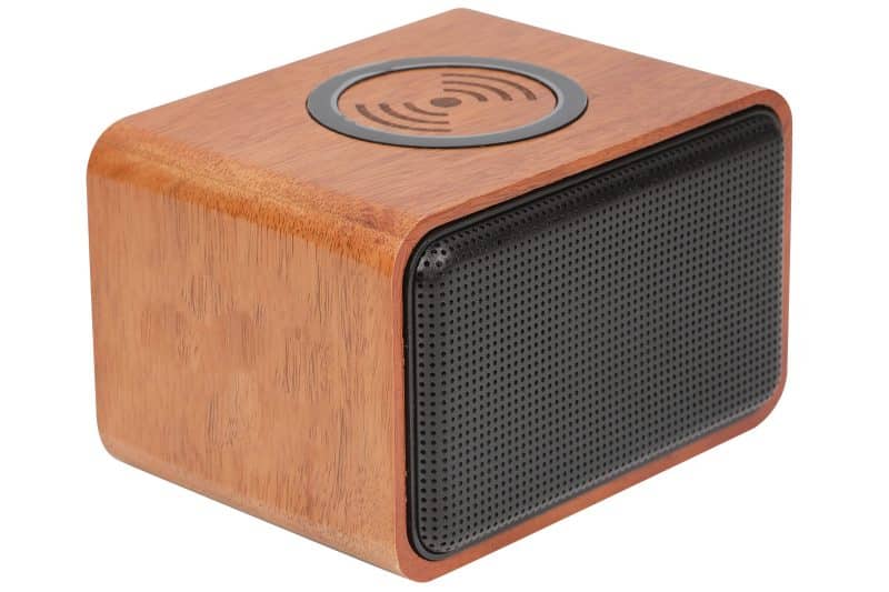 Custom Wood Bluetooth Speaker with Wireless Charging Pad - 6