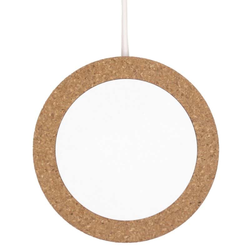 Custom iBevel Plus 15W Wireless Charger With Cork Trim - 1