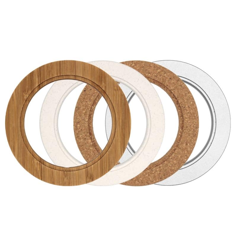 Custom iBevel Plus 15W Wireless Charger With Cork Trim - 6