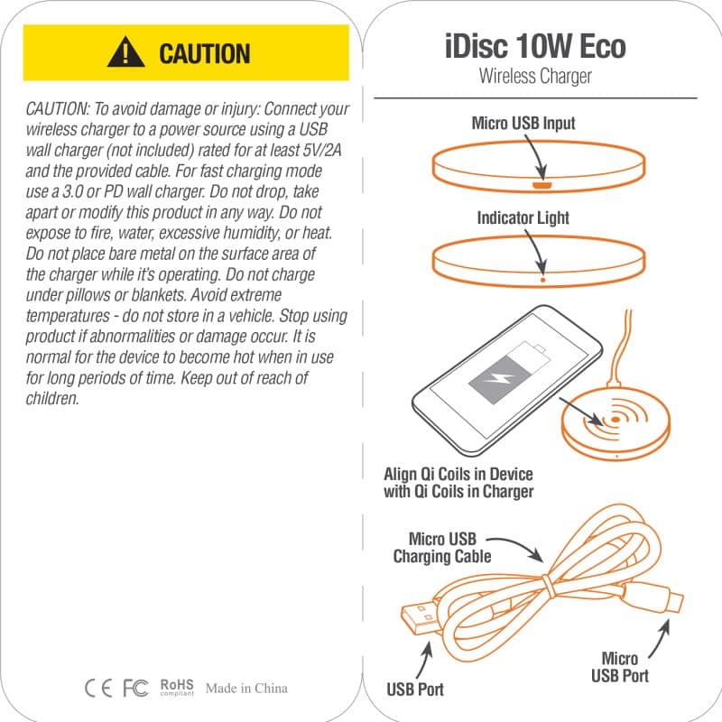 Custom iDisc 10W Eco Wireless Charger - 3