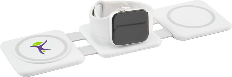 Custom 3-in-1 Power Fold 15W MagClick™ Wireless Chargers - 2