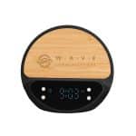 Custom 10w Bamboo Wireless Charger With Digital Clock - 4