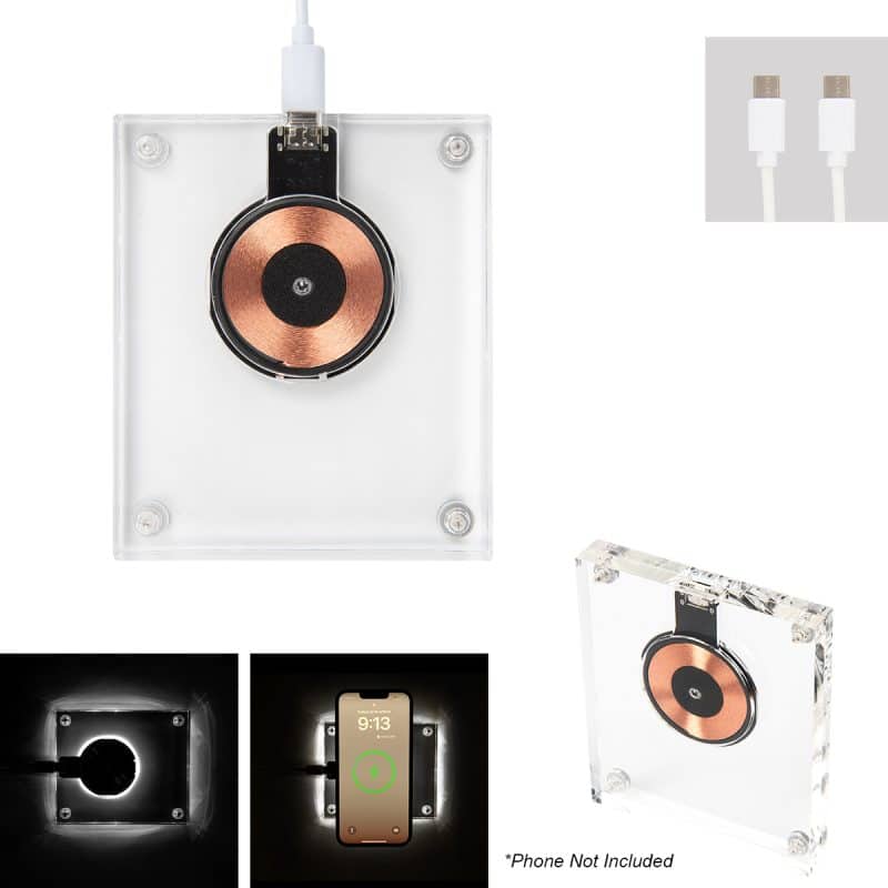 Custom 15w Acrylic Light Up Wireless Charger - 1