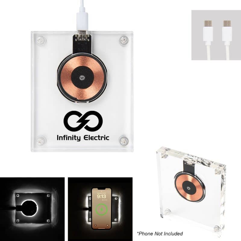 Custom 15w Acrylic Light Up Wireless Charger - 2