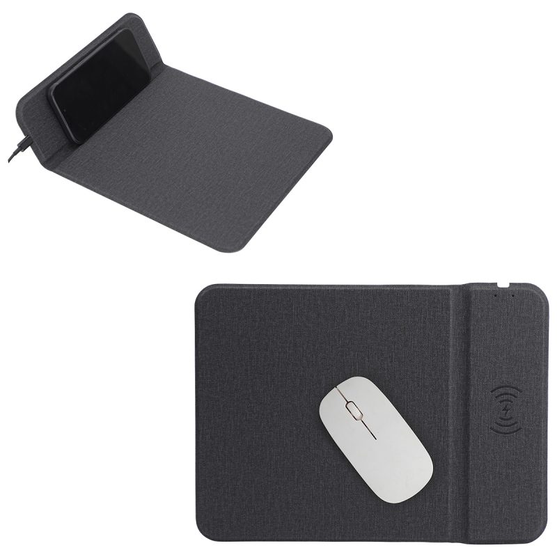 Custom Azure 15W Wireless Charger Mouse Pad with Kickstand - 1