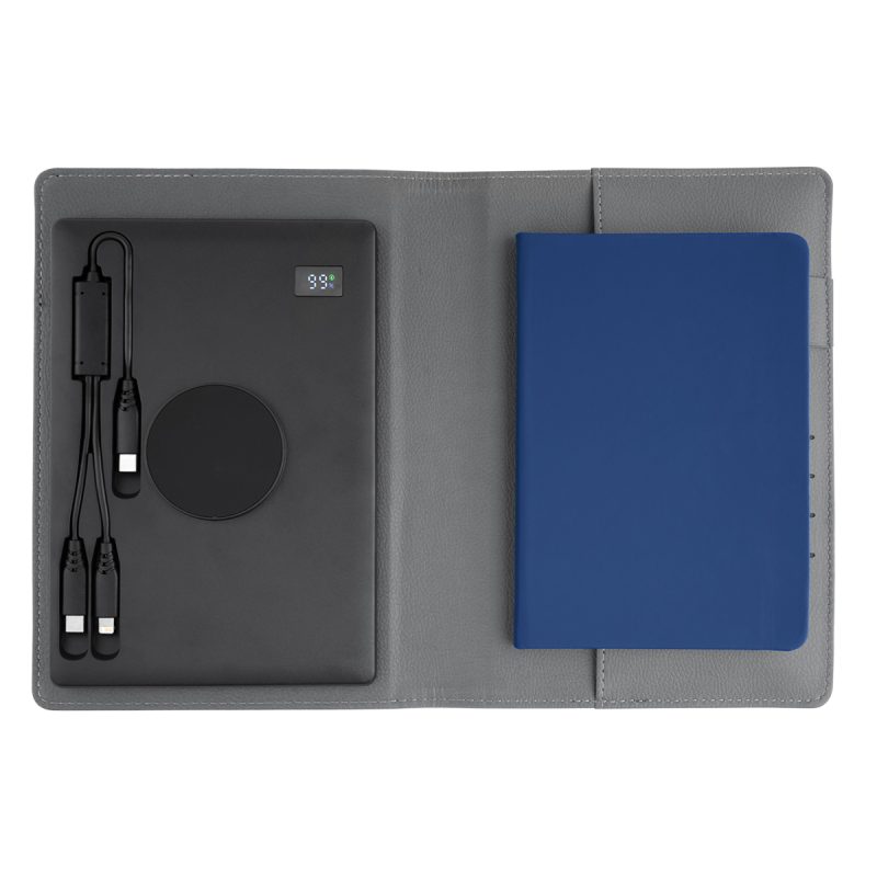 Custom Recycled Power Folio With Wireless Charger & Power Bank - 3
