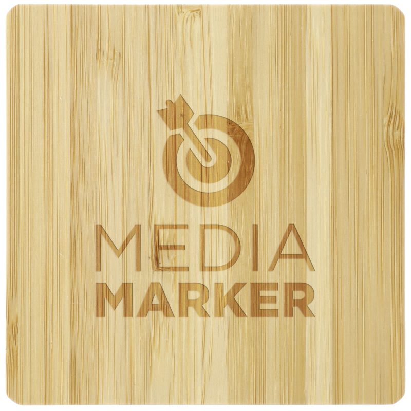 Custom FSC® 100% Bamboo Wireless Charging Pad with Dual Outputs - 6