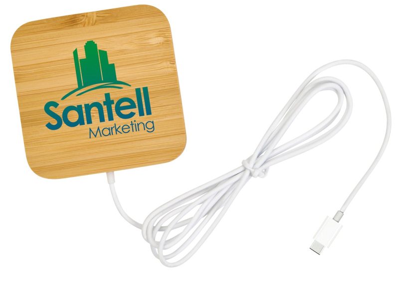 Custom Good Value™ Bamboo Magnet-Hold 15W Wireless Charger - 1
