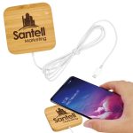 Custom Good Value™ Bamboo Magnet-Hold 15W Wireless Charger