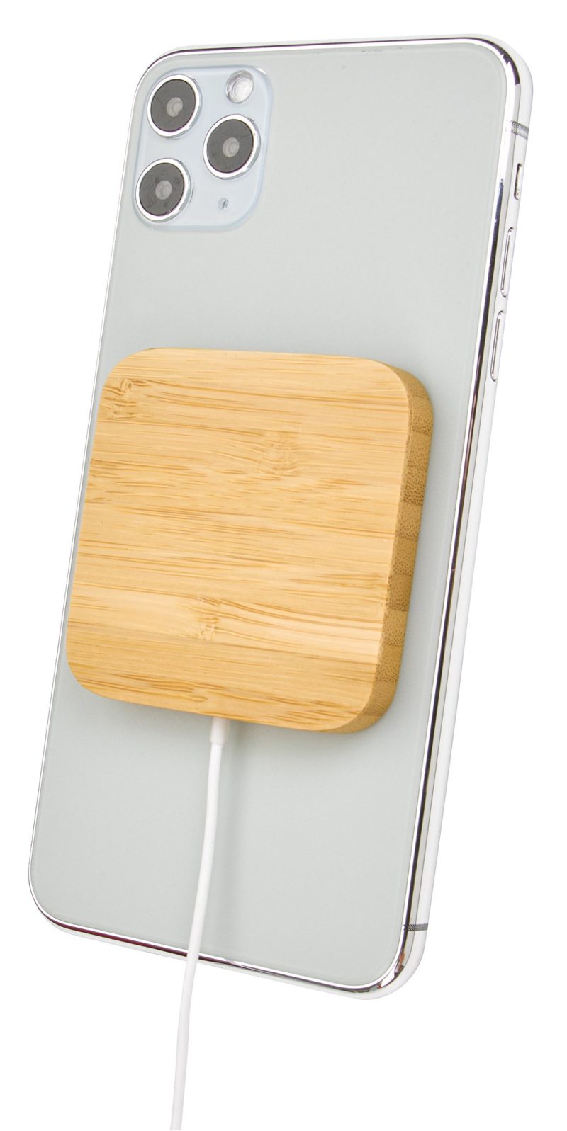 Custom Good Value™ Bamboo Magnet-Hold 15W Wireless Charger - 2