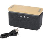 Custom Boost Fabric and Bamboo Wireless Charging Speaker - 5
