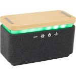 Custom Boost Fabric and Bamboo Wireless Charging Speaker - 6
