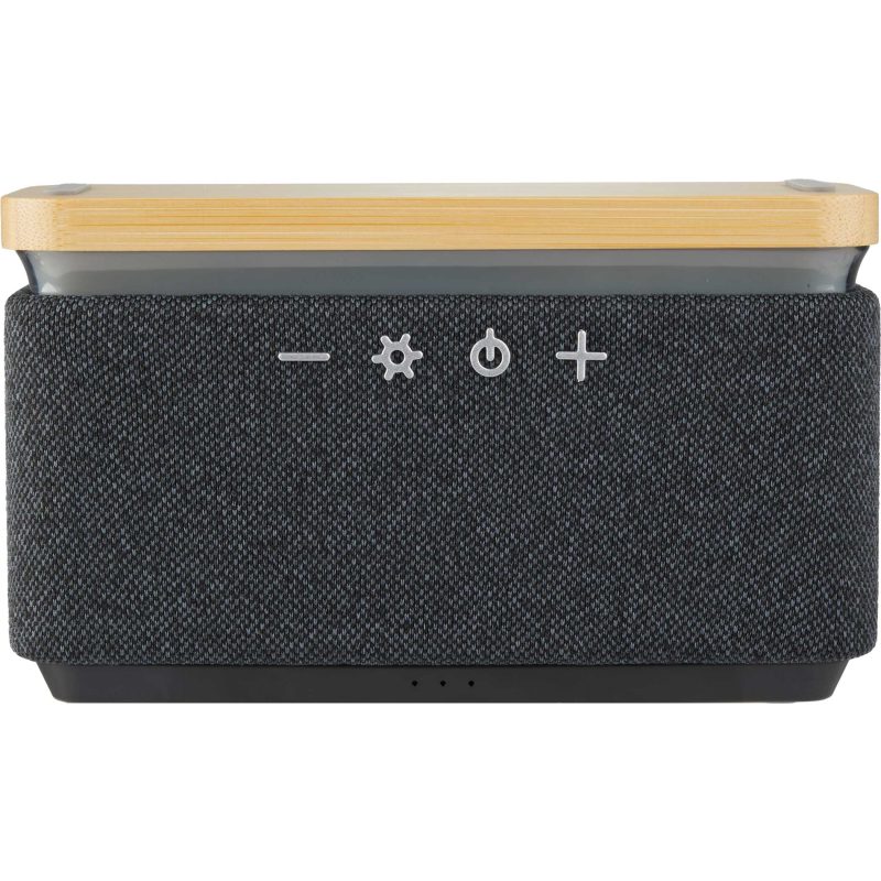 Custom Boost Fabric and Bamboo Wireless Charging Speaker - 8