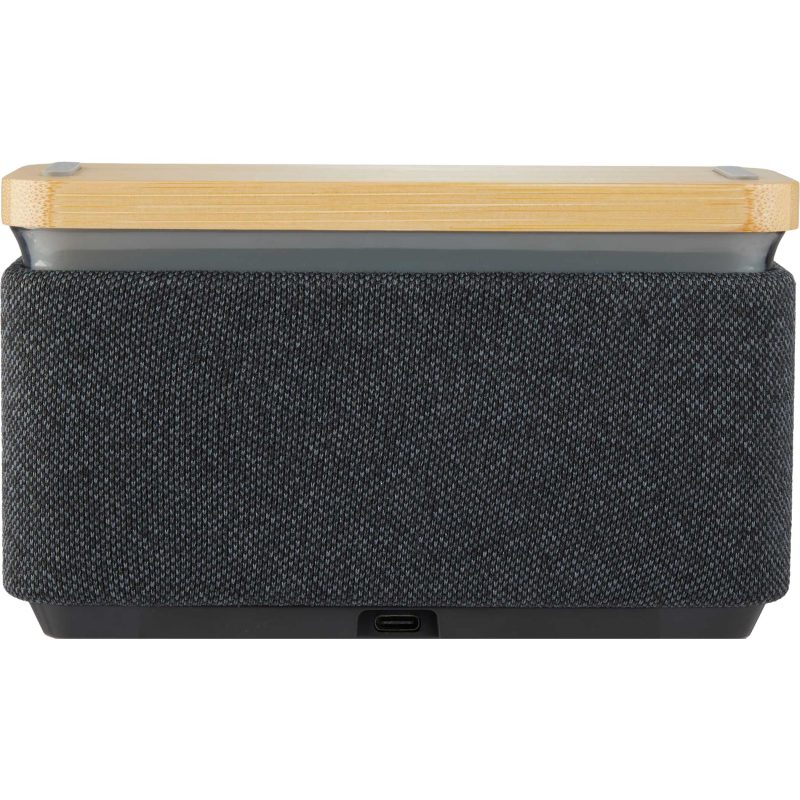 Custom Boost Fabric and Bamboo Wireless Charging Speaker - 9