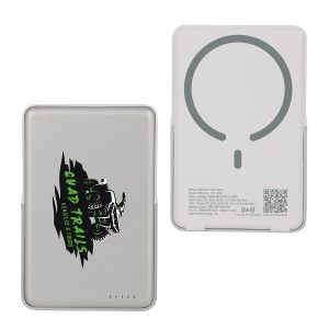 Custom Slimline 5000mAh 20W PD Aluminum Power Bank with 15W Magnetic Wireless Char