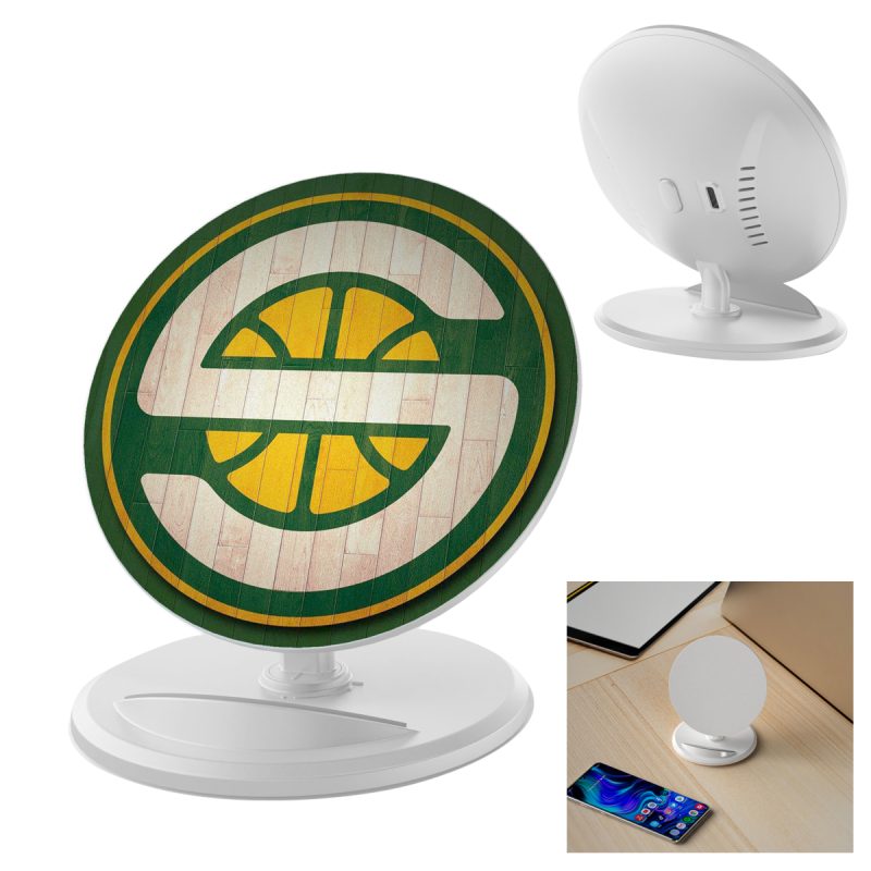 Custom 10w Round Wireless Charger & Stand - 2