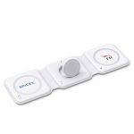 Custom Trio Qi - 3-In-1 Travel Charger - White