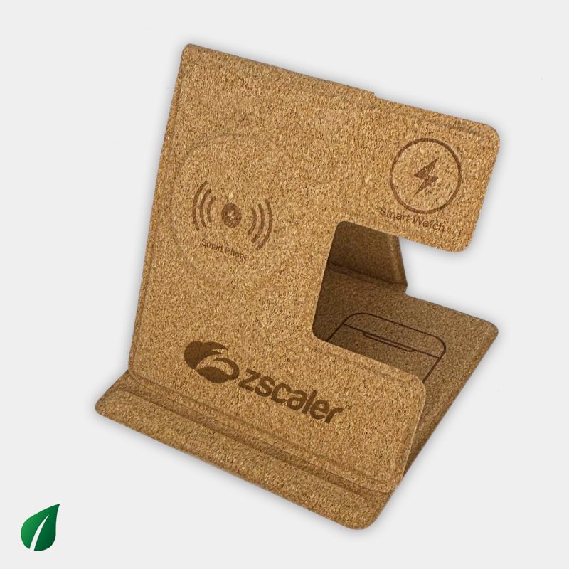 Custom Cork Qi - 3-in-1 Eco Friendly Wireless charger [Clearance]